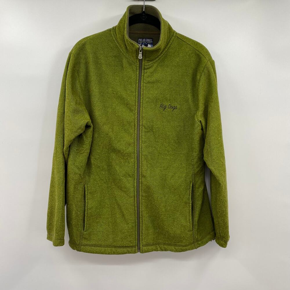 Polar Dogs Big Dogs Fleece High Tech Gear Full Zip Jacket Green Size Small